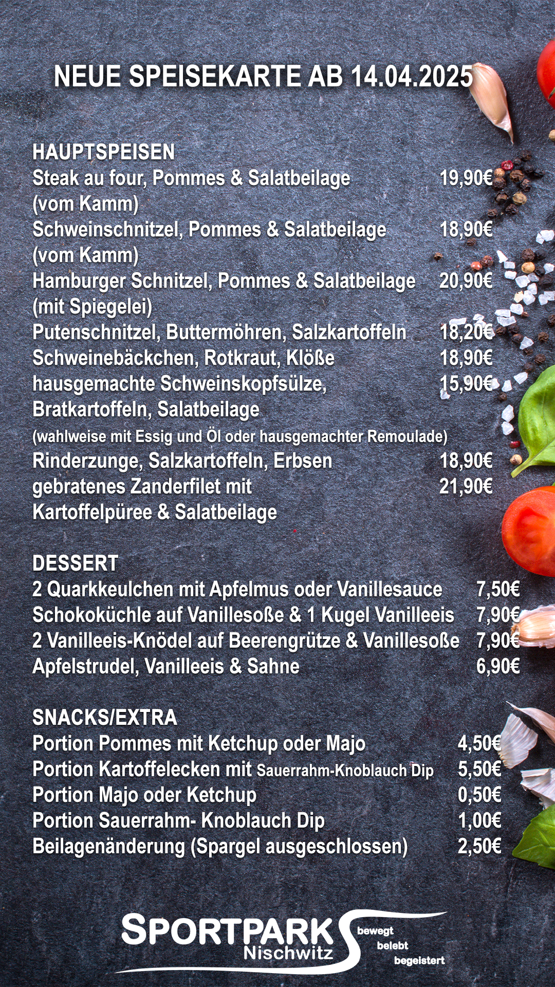 Küche Speisekarte 2025#2